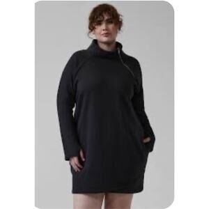 Athleta Black Cozy Karma Dress Size 2X NWT